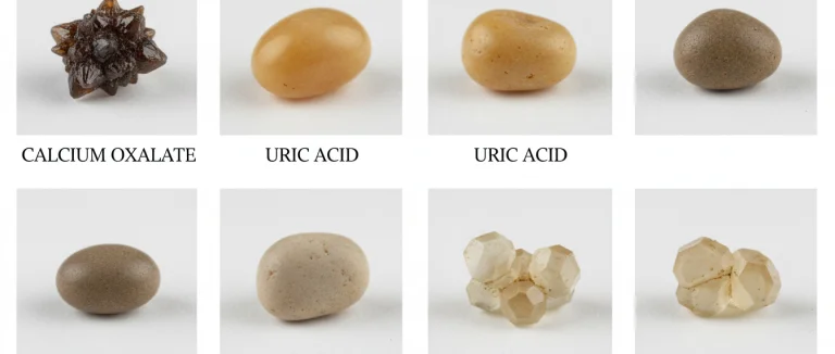 Разные типы камней в почках