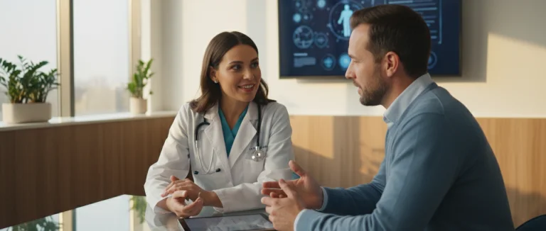 Врач консультирует пациента