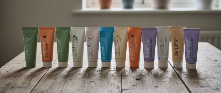 Разнообразные кремы в аптечной упаковке