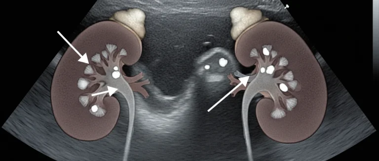 УЗИ почек с видимыми камнями