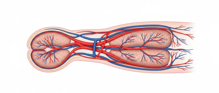 Диаграмма кровотока в половом члене