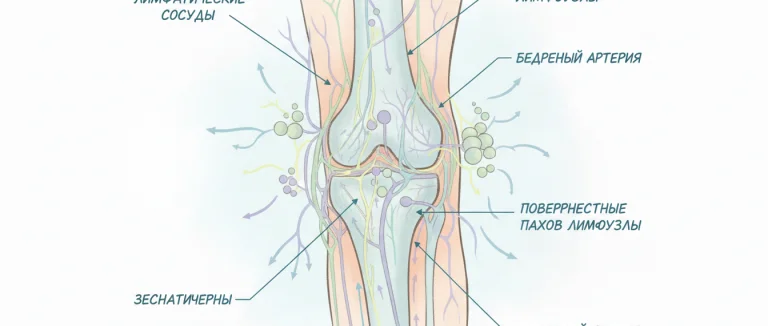 Схема лимфатического дренажа в суставах