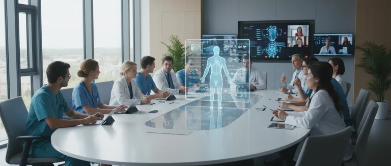 Команда врачей обсуждает план ухода за недержанием