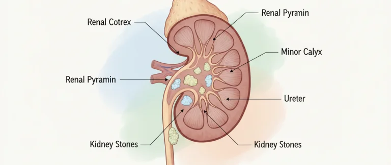 Схема расположения камней в почке