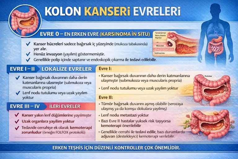 Kolon Kanseri Evreleri ve Yayılımı